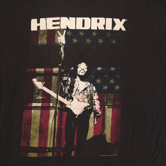 Jimi Hendrix Band Crew Neck Short Sleeve Graphic T Shirt Mens Size 2XL Black - Picture 4 of 9